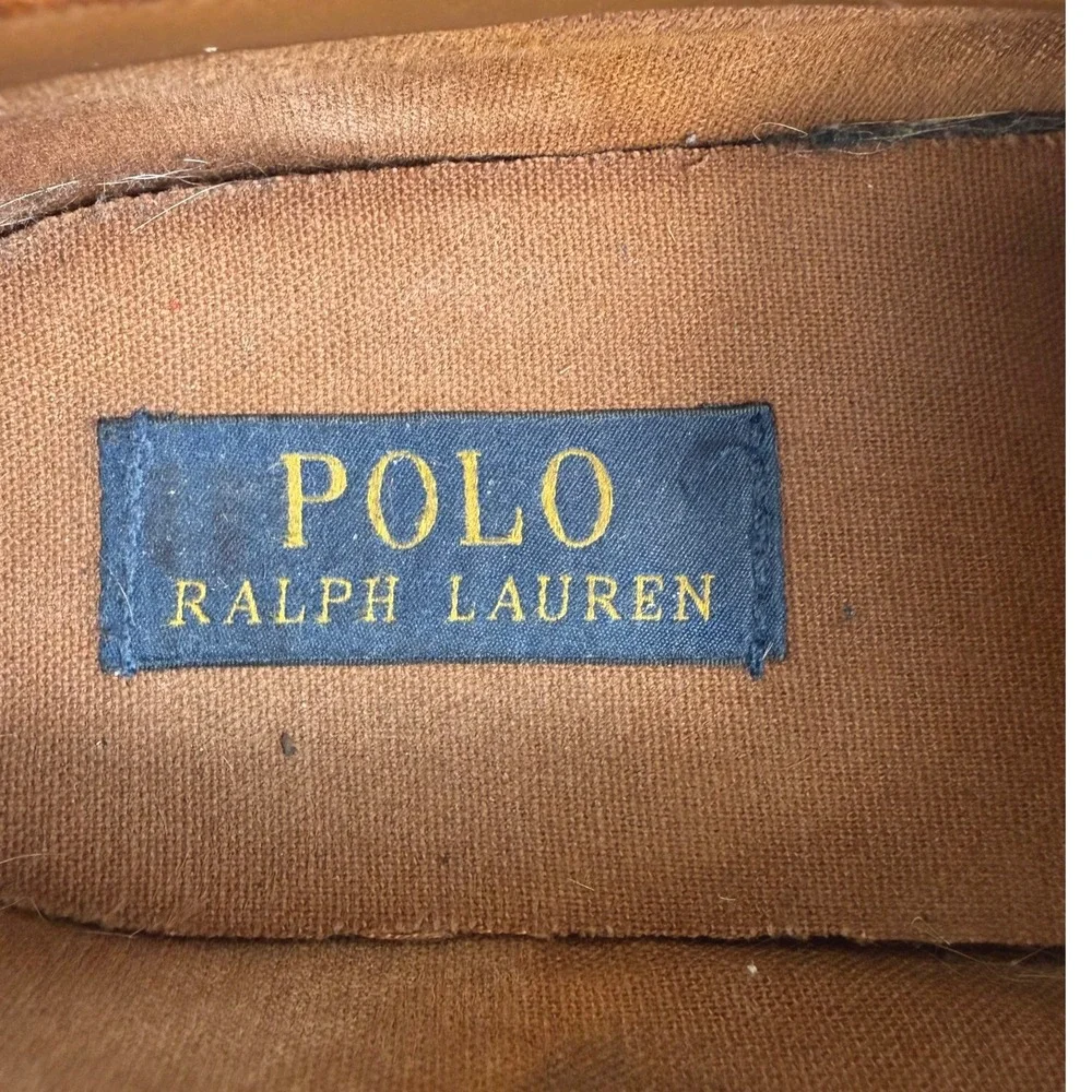 Polo Ralph Lauren Vaughn II Suede Slip On Shoe Brown Men's Size 8D Casual Preppy